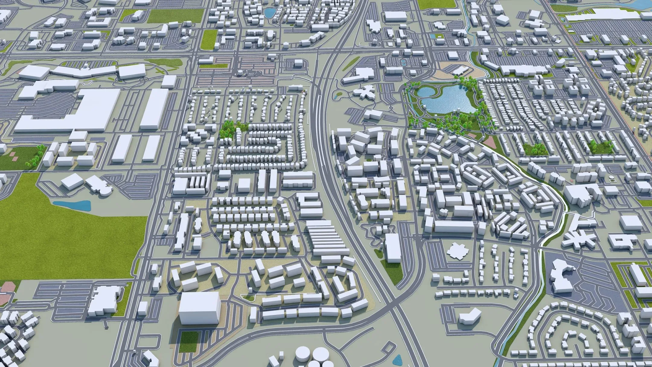 Thornton city Colorado USA 3d model 30km