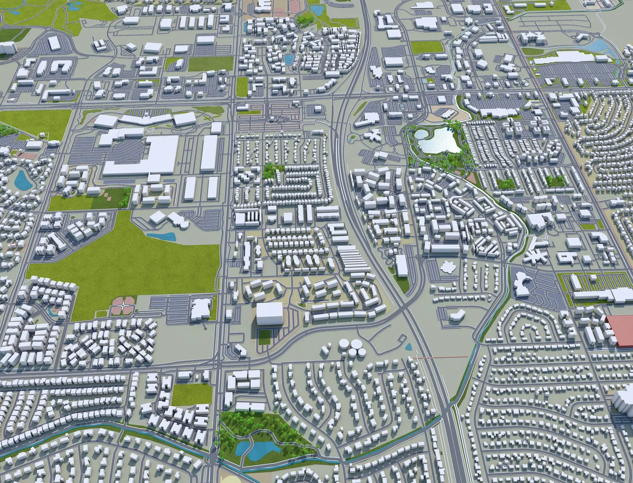 Thornton city Colorado USA 3d model 30km