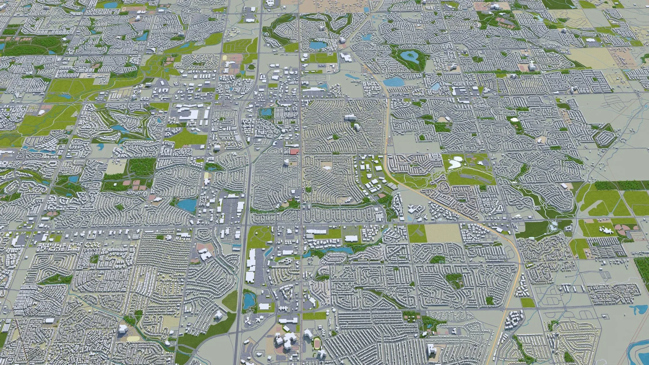 Thornton city Colorado USA 3d model 30km