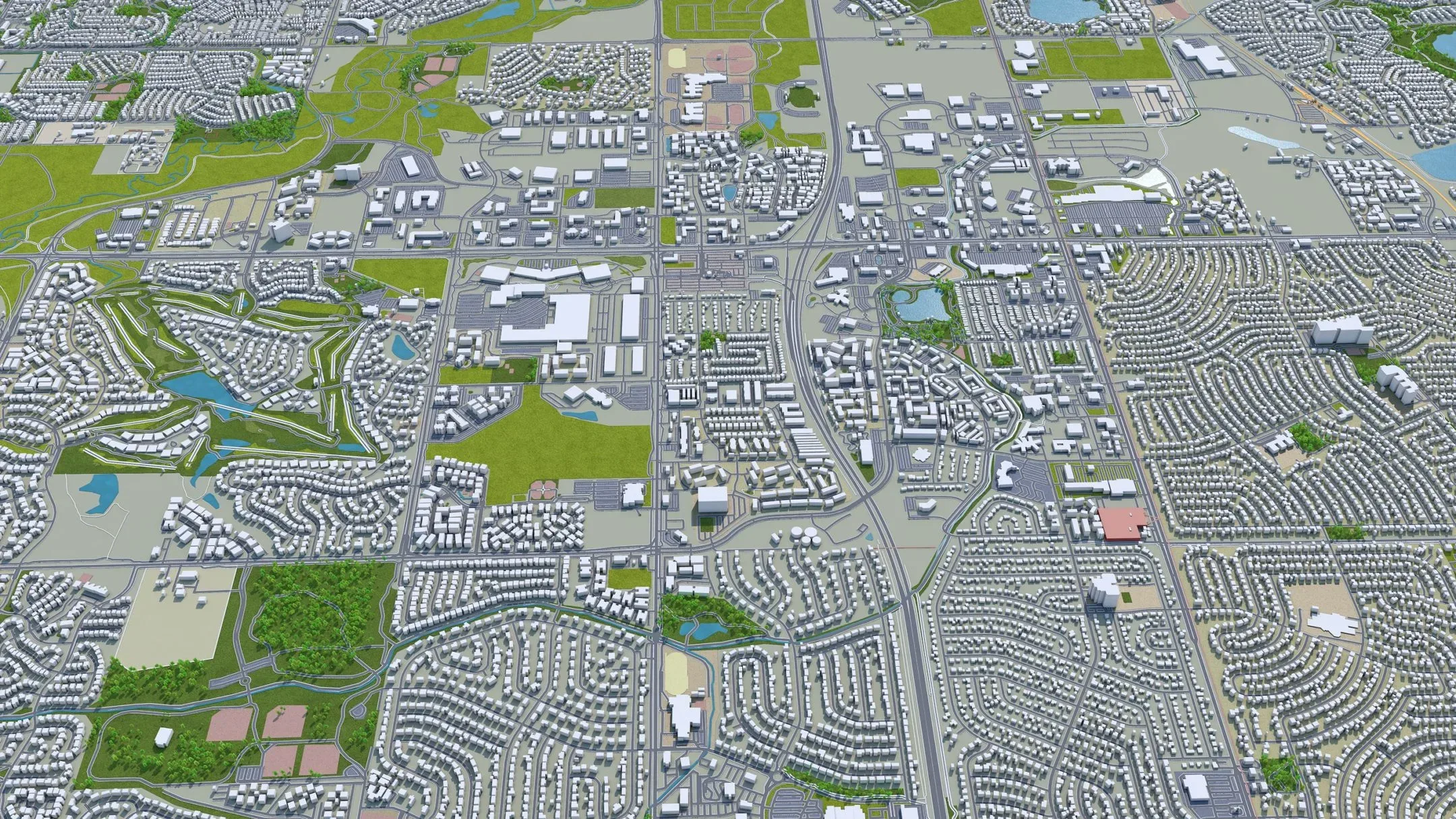 Thornton city Colorado USA 3d model 30km