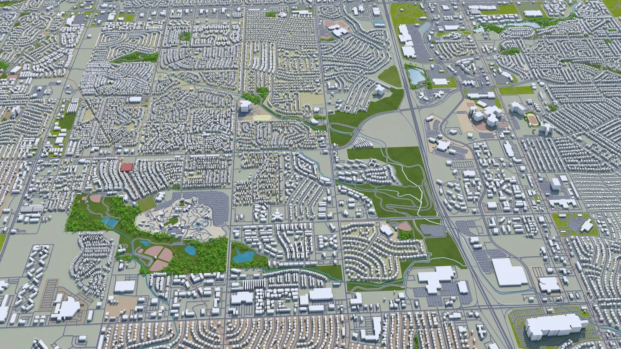 Thornton city Colorado USA 3d model 30km