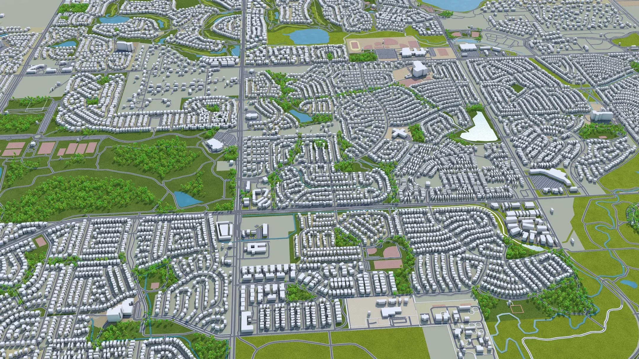 Thornton city Colorado USA 3d model 30km