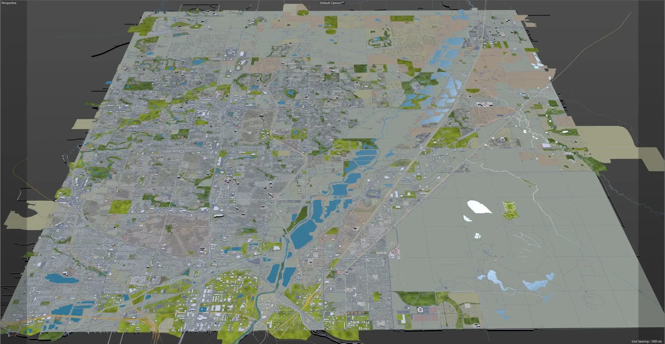 Thornton city Colorado USA 3d model 30km