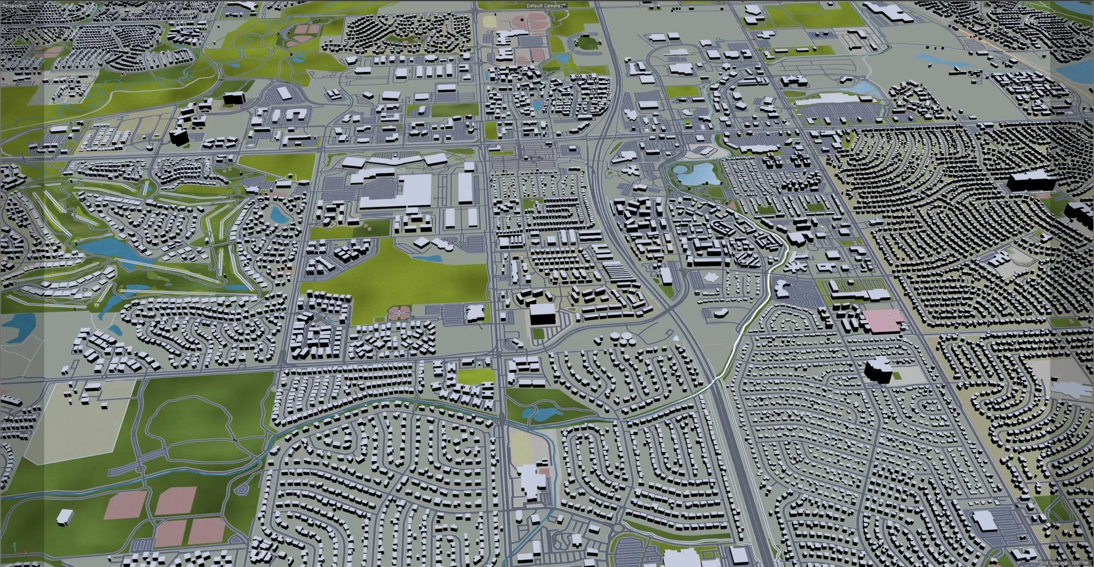 Thornton city Colorado USA 3d model 30km