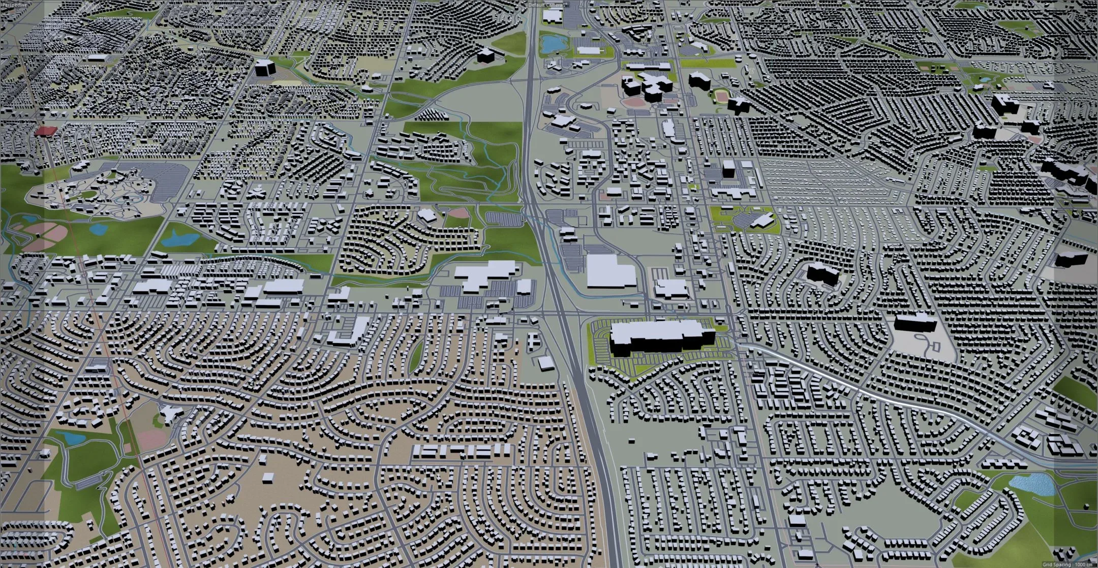 Thornton city Colorado USA 3d model 30km