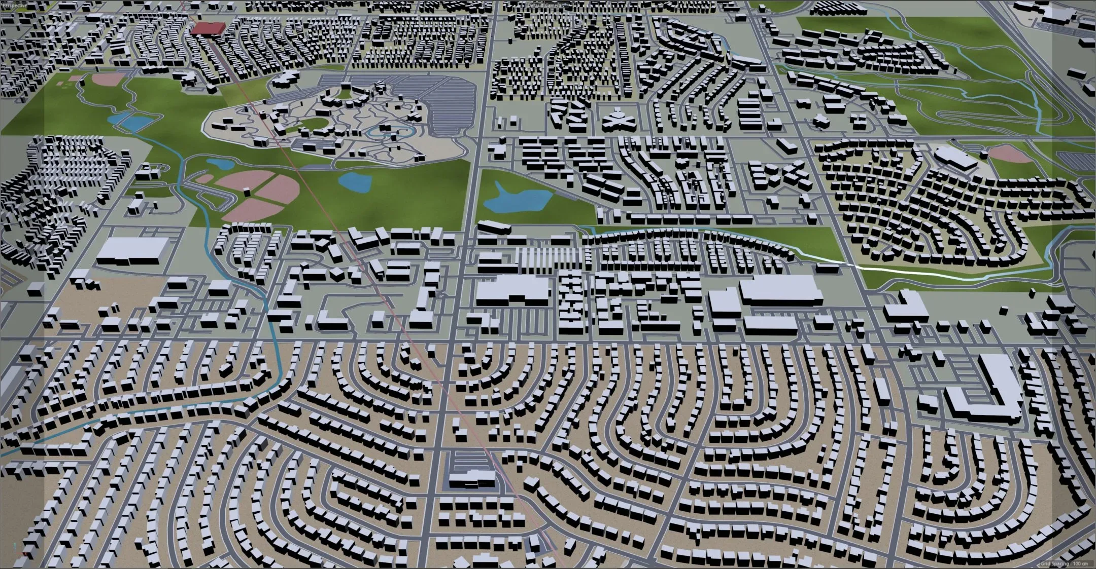 Thornton city Colorado USA 3d model 30km