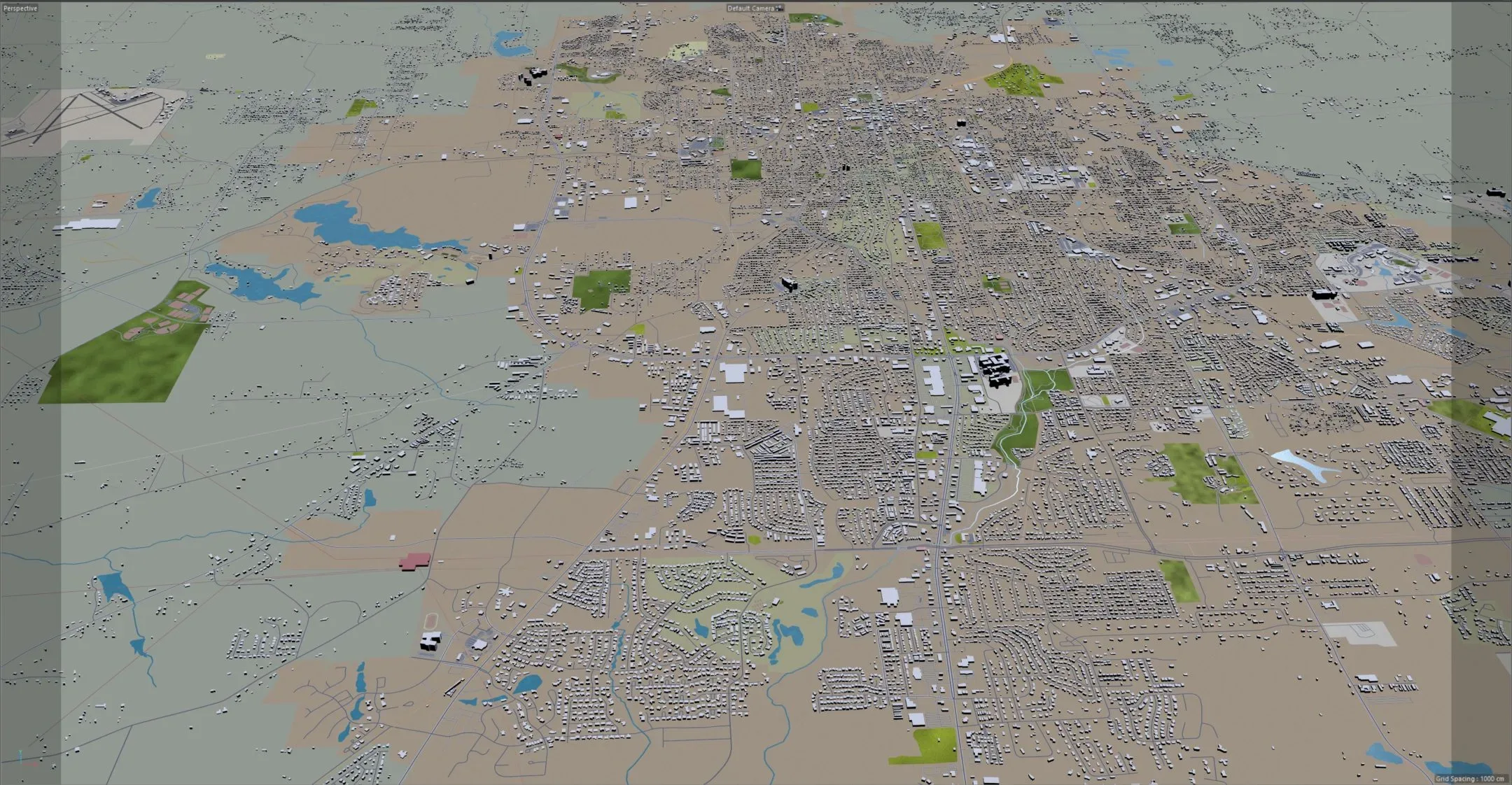 Tyler city Texas USA 3d model 35km