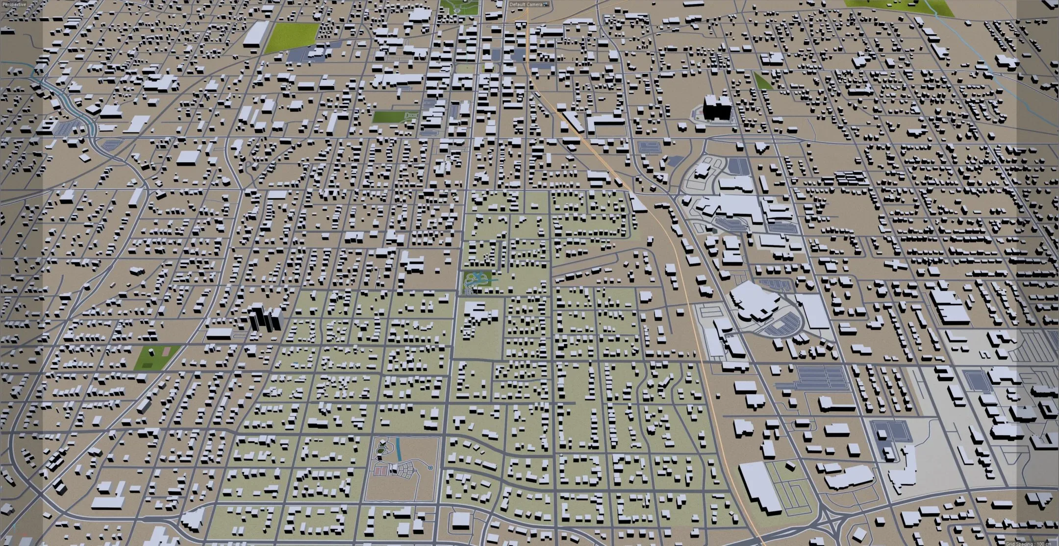 Tyler city Texas USA 3d model 35km