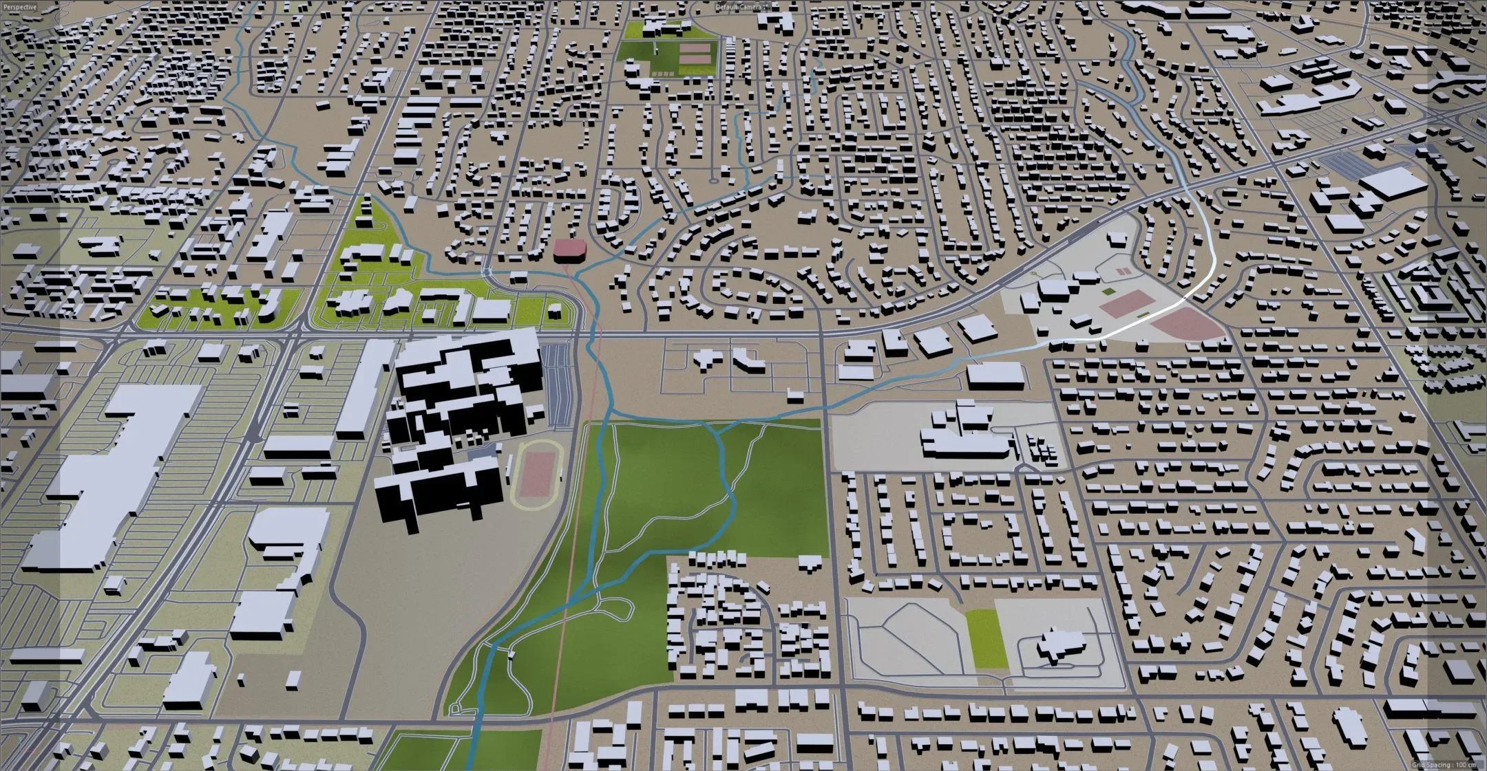 Tyler city Texas USA 3d model 35km