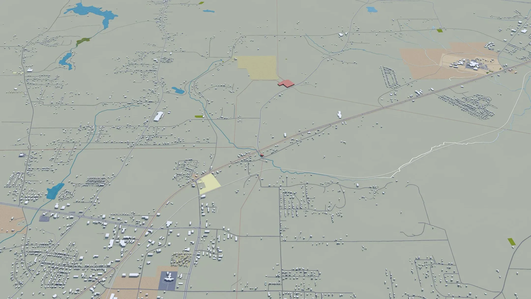 Tyler city Texas USA 3d model 35km