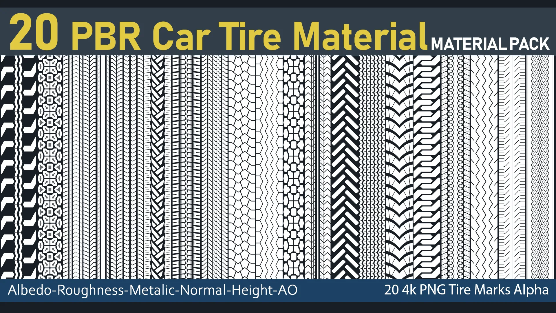20 PBR Car Tire Material