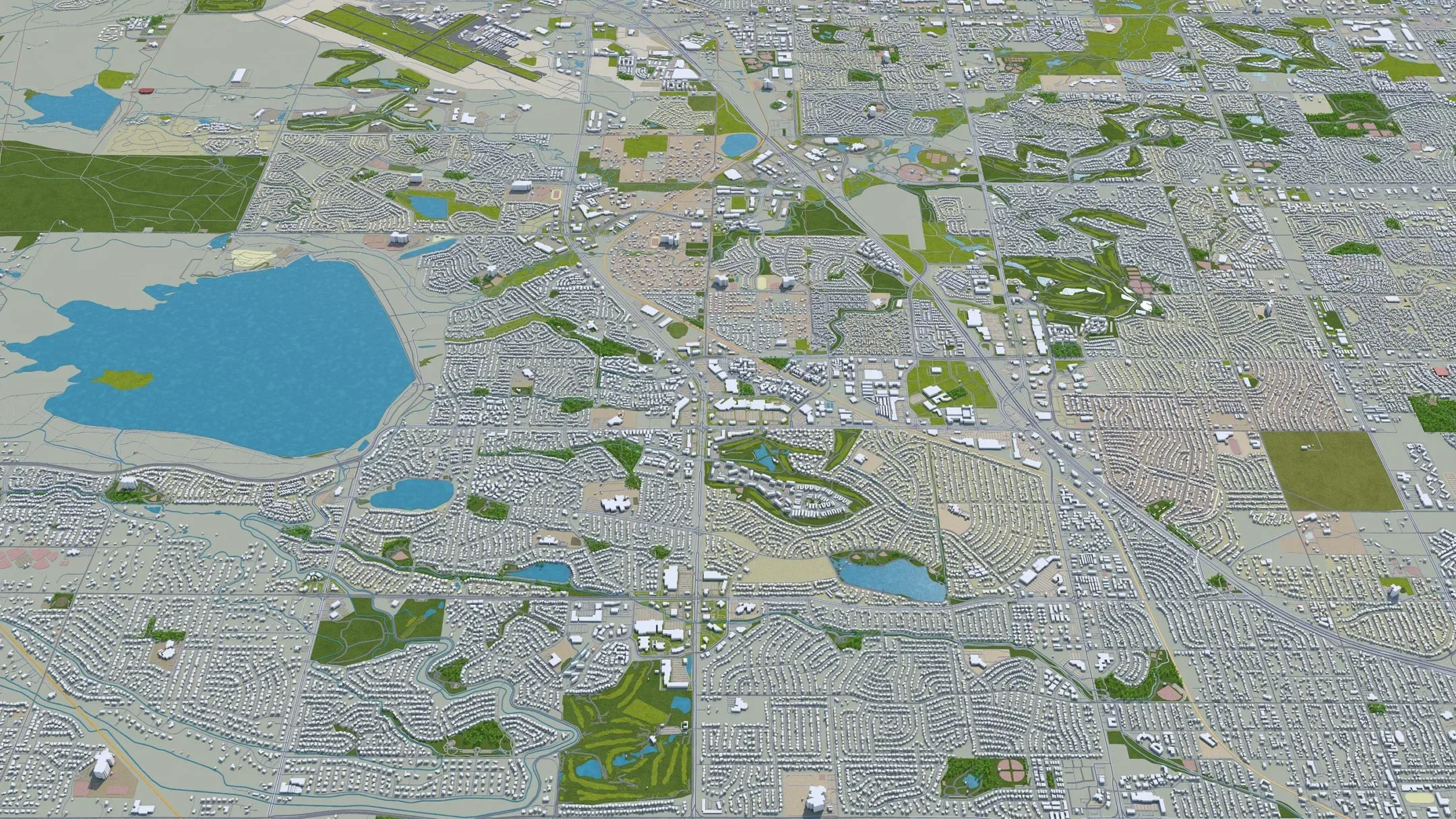 Westminster city Colorado USA 3d model 30km