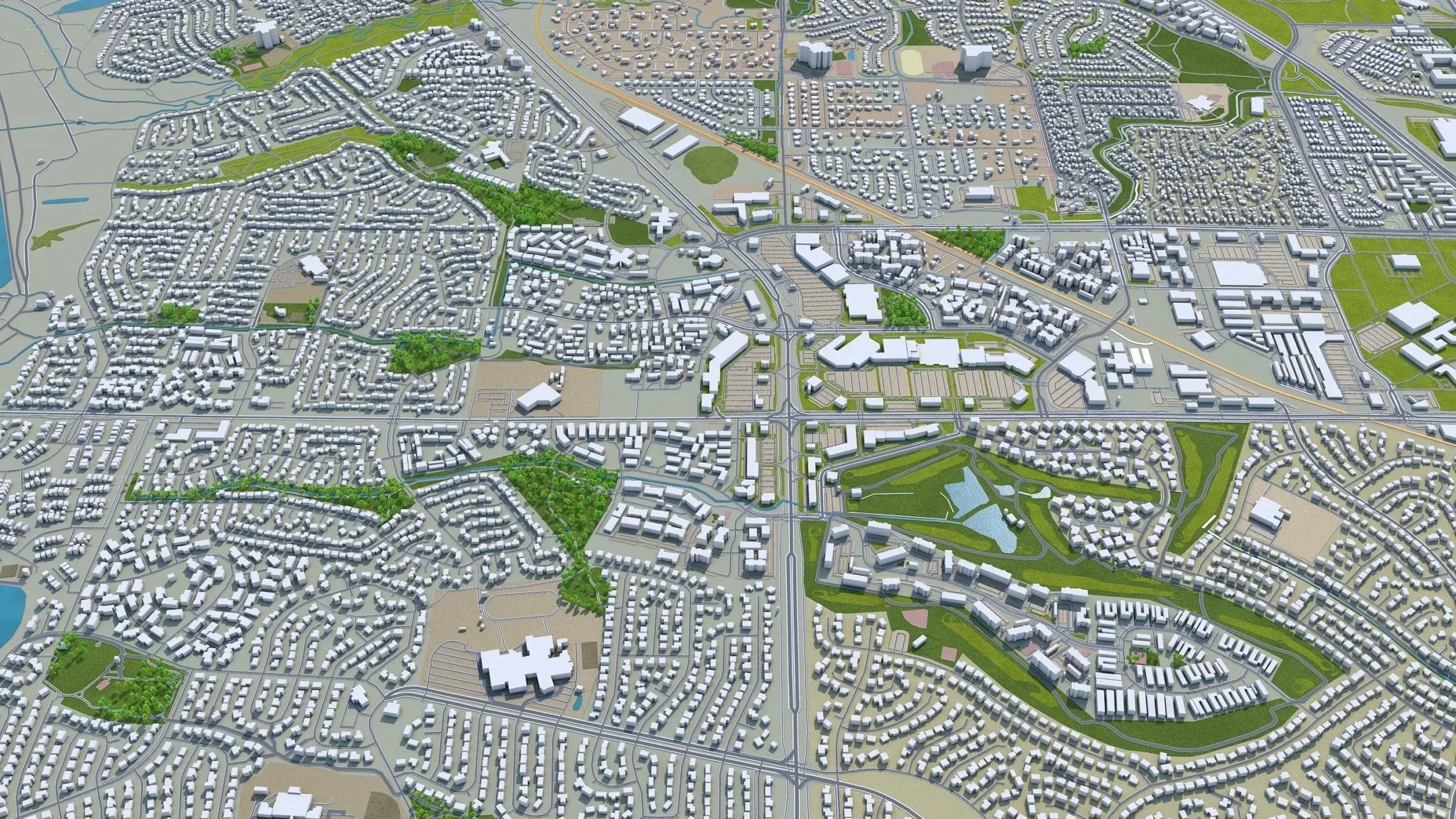 Westminster city Colorado USA 3d model 30km