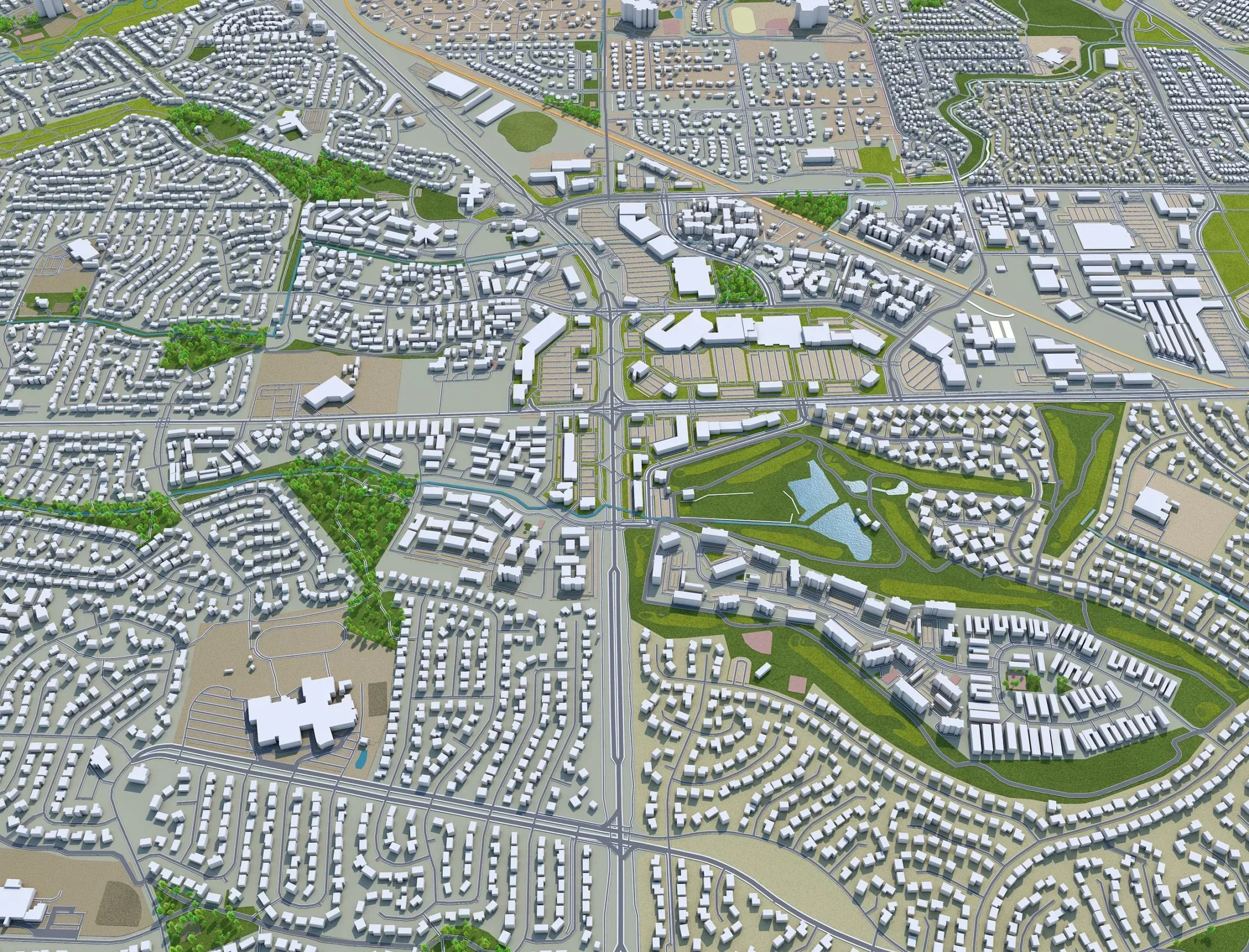 Westminster city Colorado USA 3d model 30km