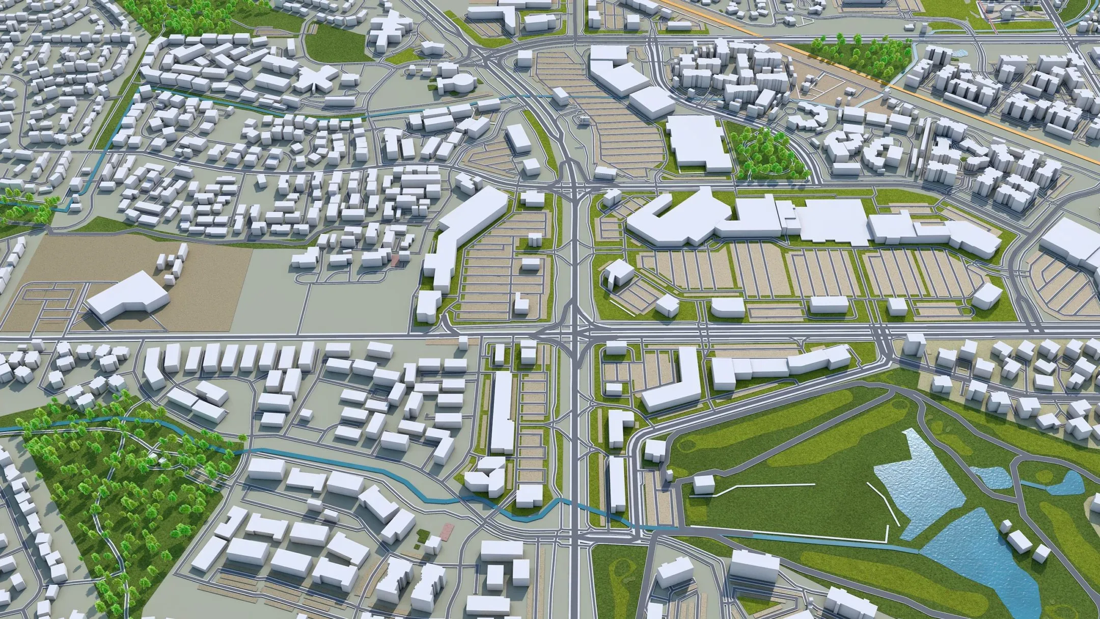 Westminster city Colorado USA 3d model 30km