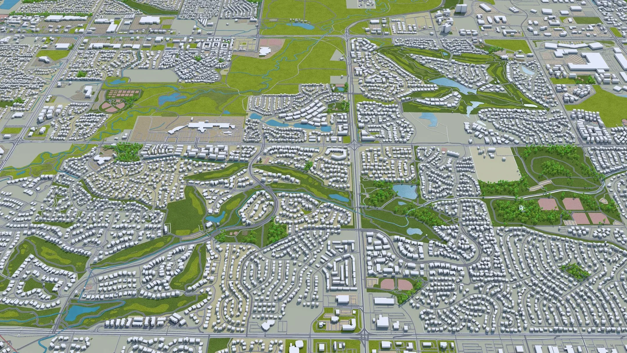 Westminster city Colorado USA 3d model 30km