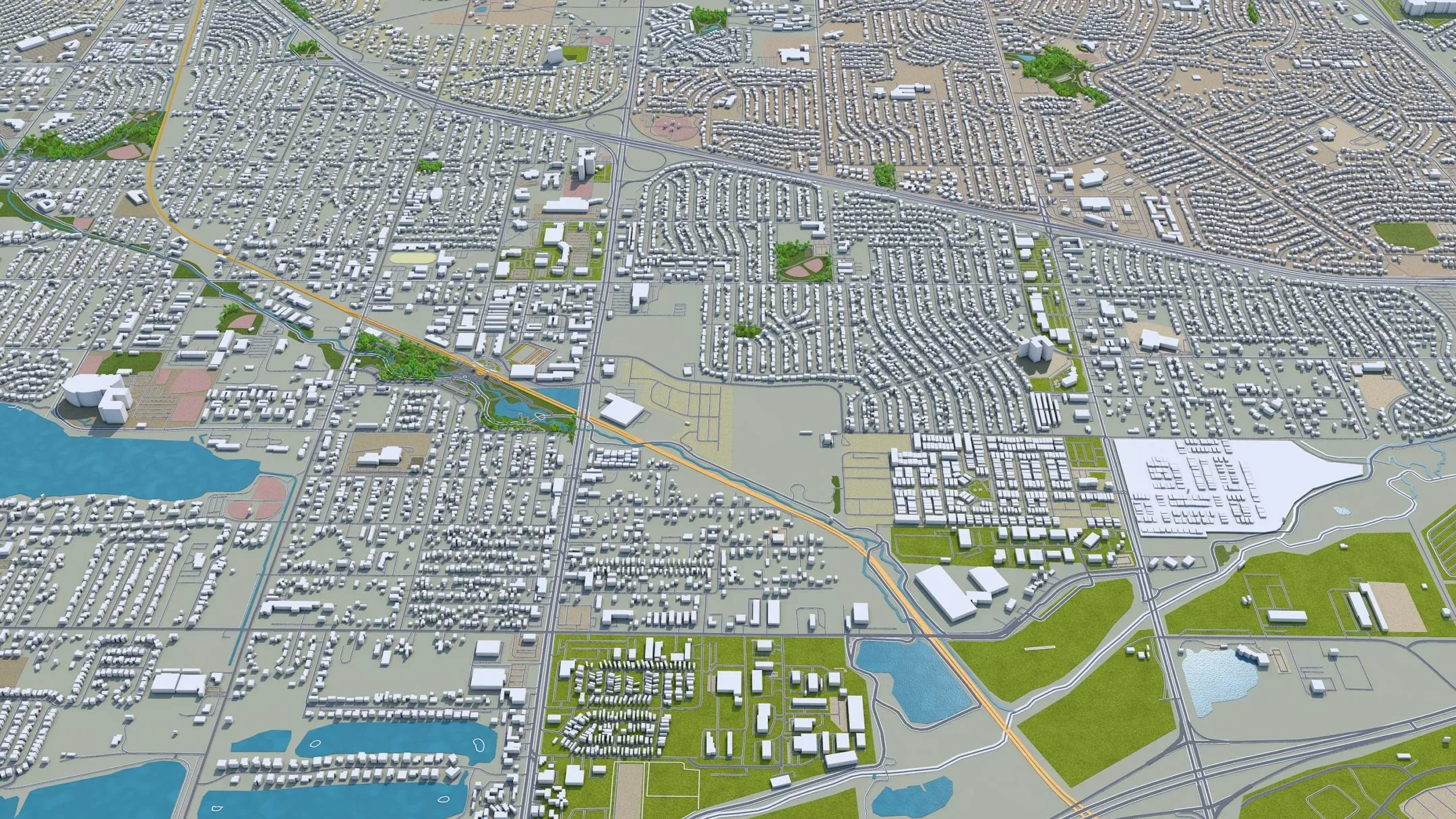 Westminster city Colorado USA 3d model 30km