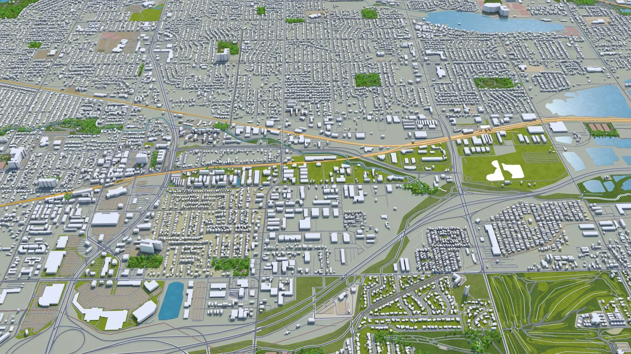 Westminster city Colorado USA 3d model 30km