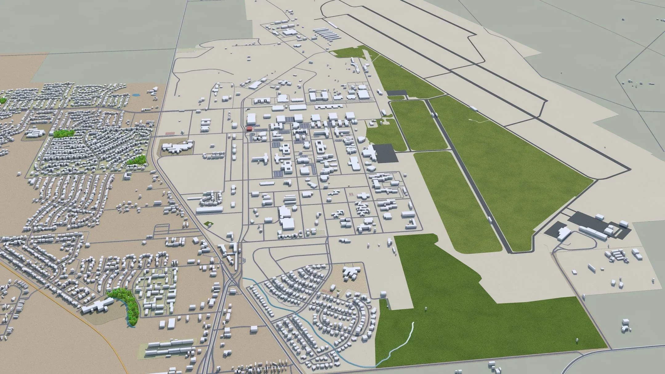 Wichita Falls city Texas USA 3d model 30km