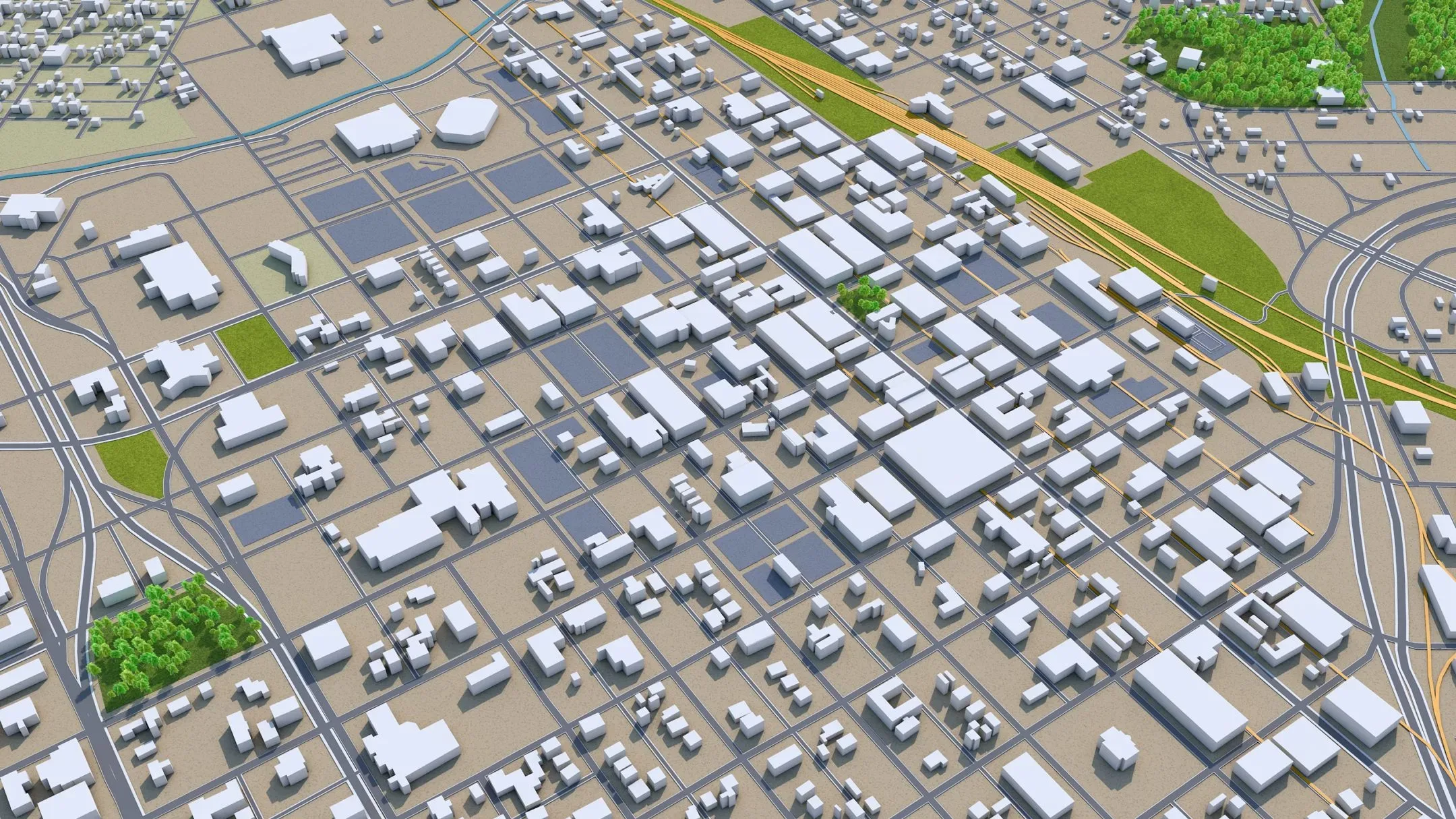 Wichita Falls city Texas USA 3d model 30km