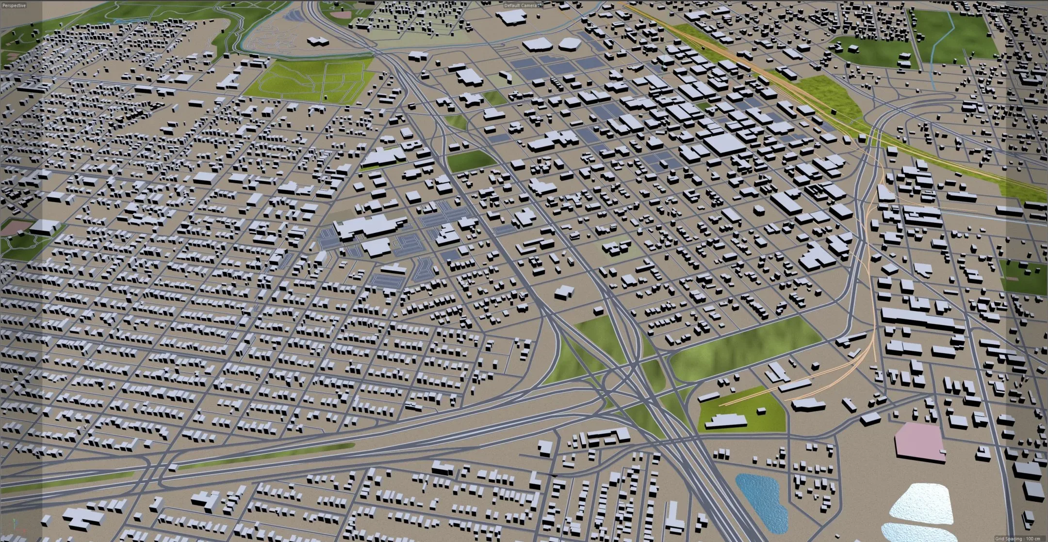 Wichita Falls city Texas USA 3d model 30km