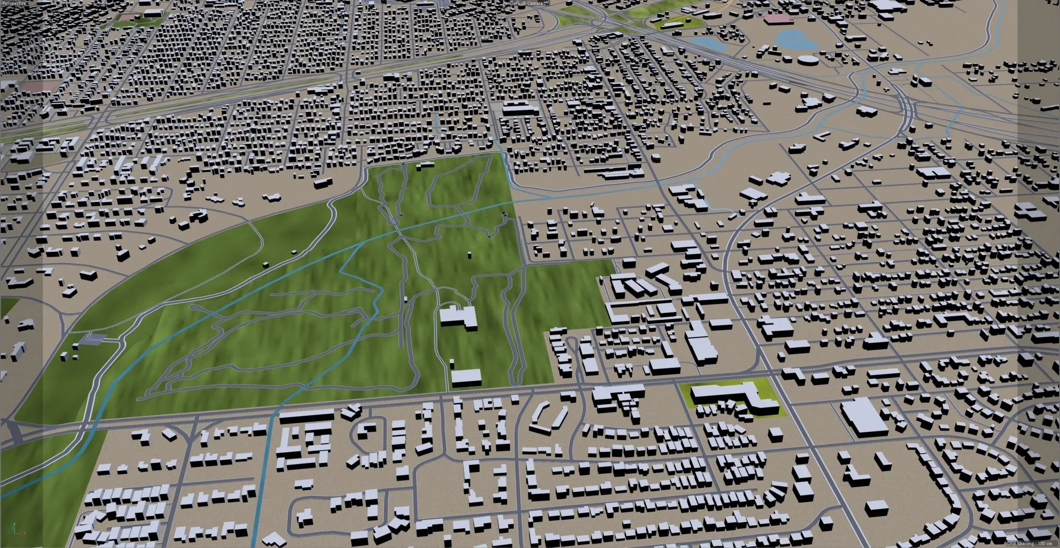 Wichita Falls city Texas USA 3d model 30km