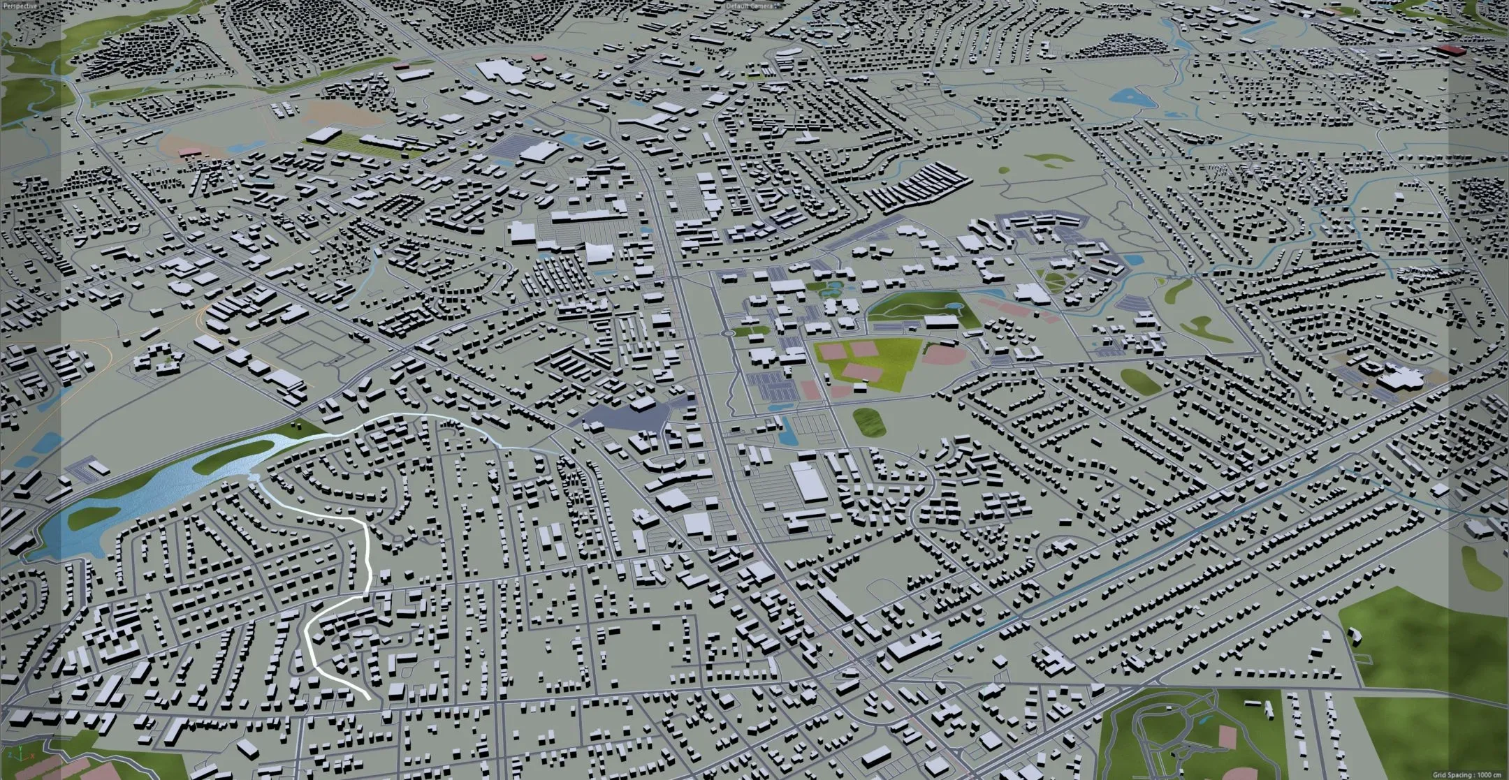 Wilmington city North Carolina USA 3d model 25km