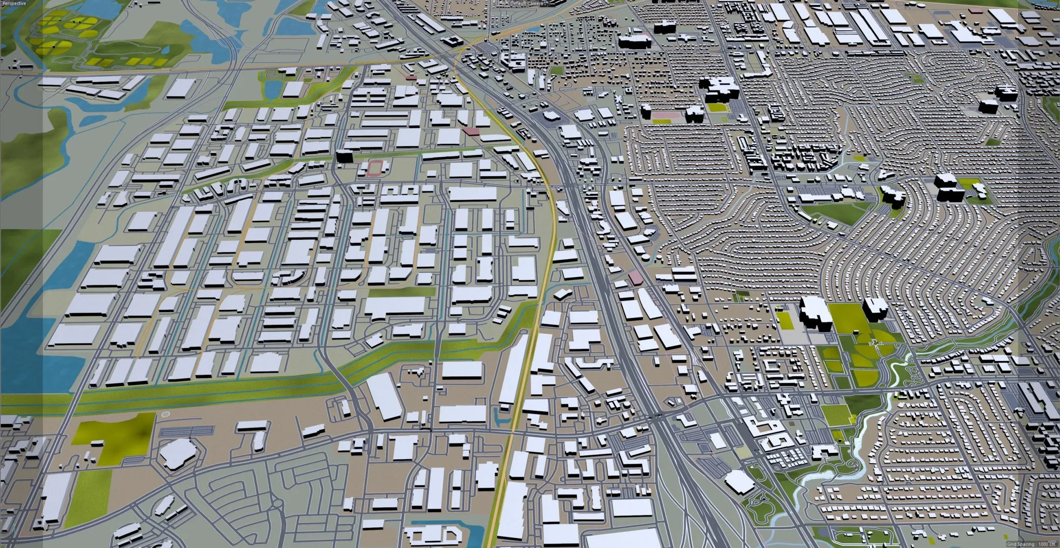 Carrollton city Texas USA 3d model 25km