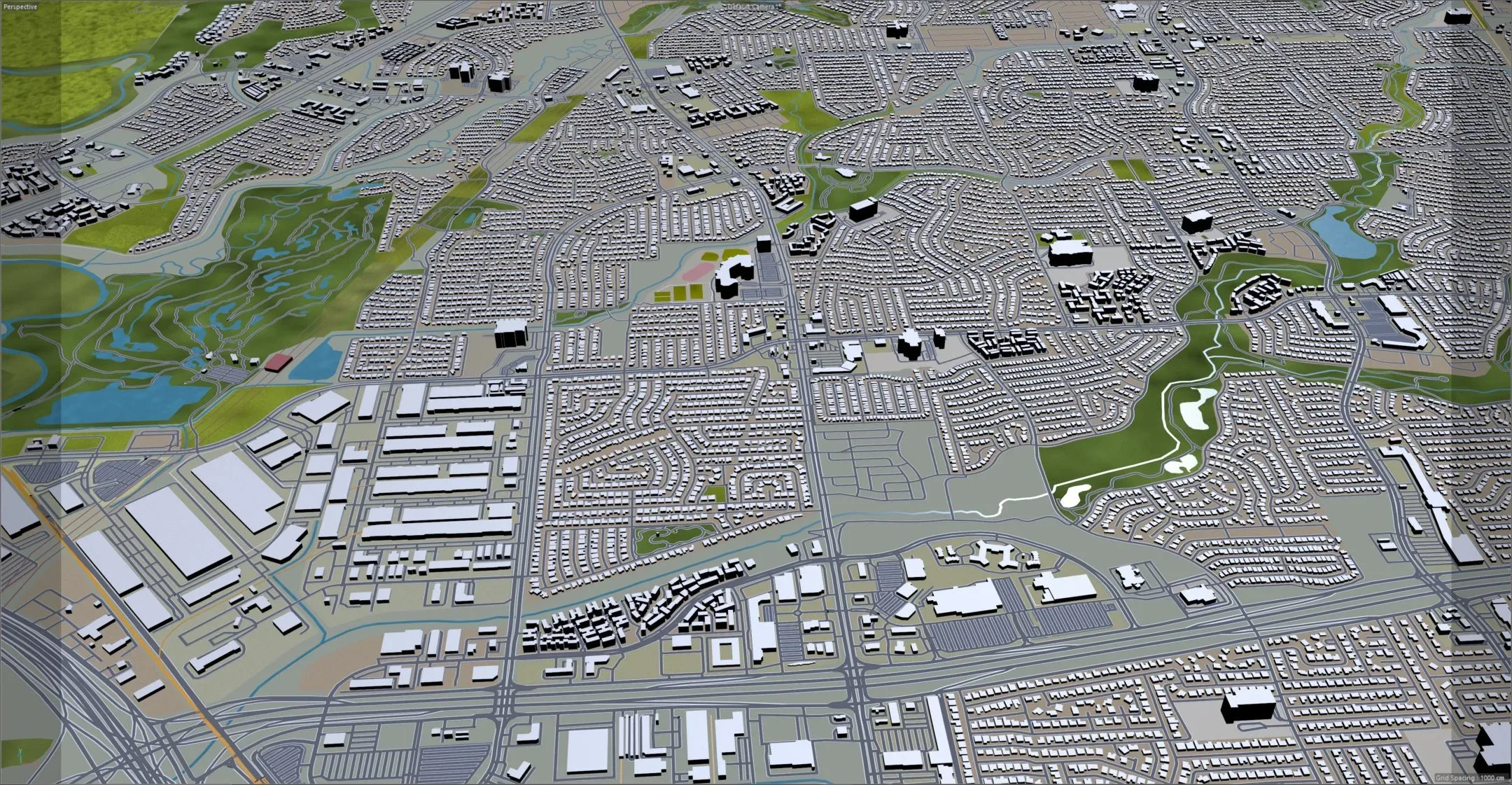 Carrollton city Texas USA 3d model 25km