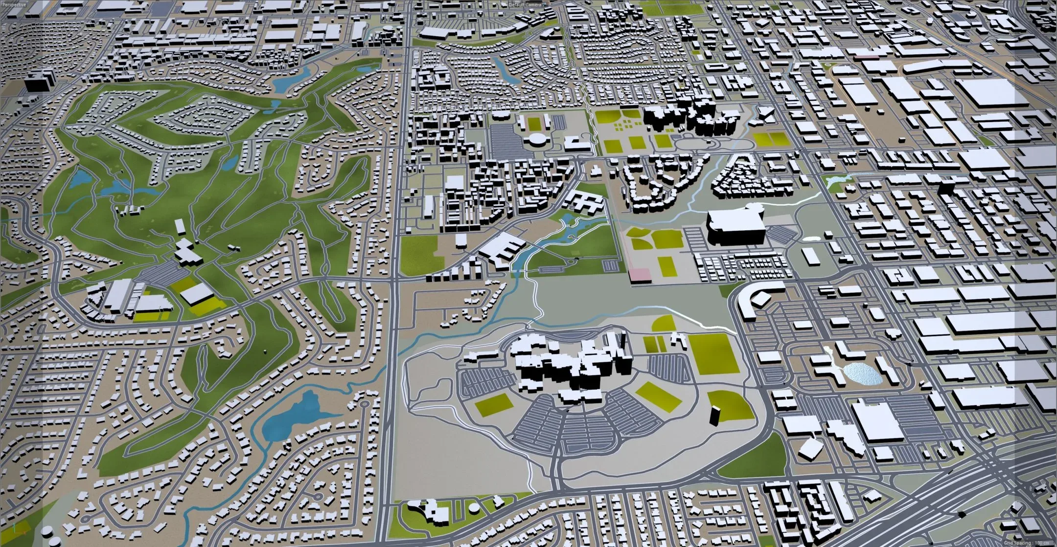 Carrollton city Texas USA 3d model 25km