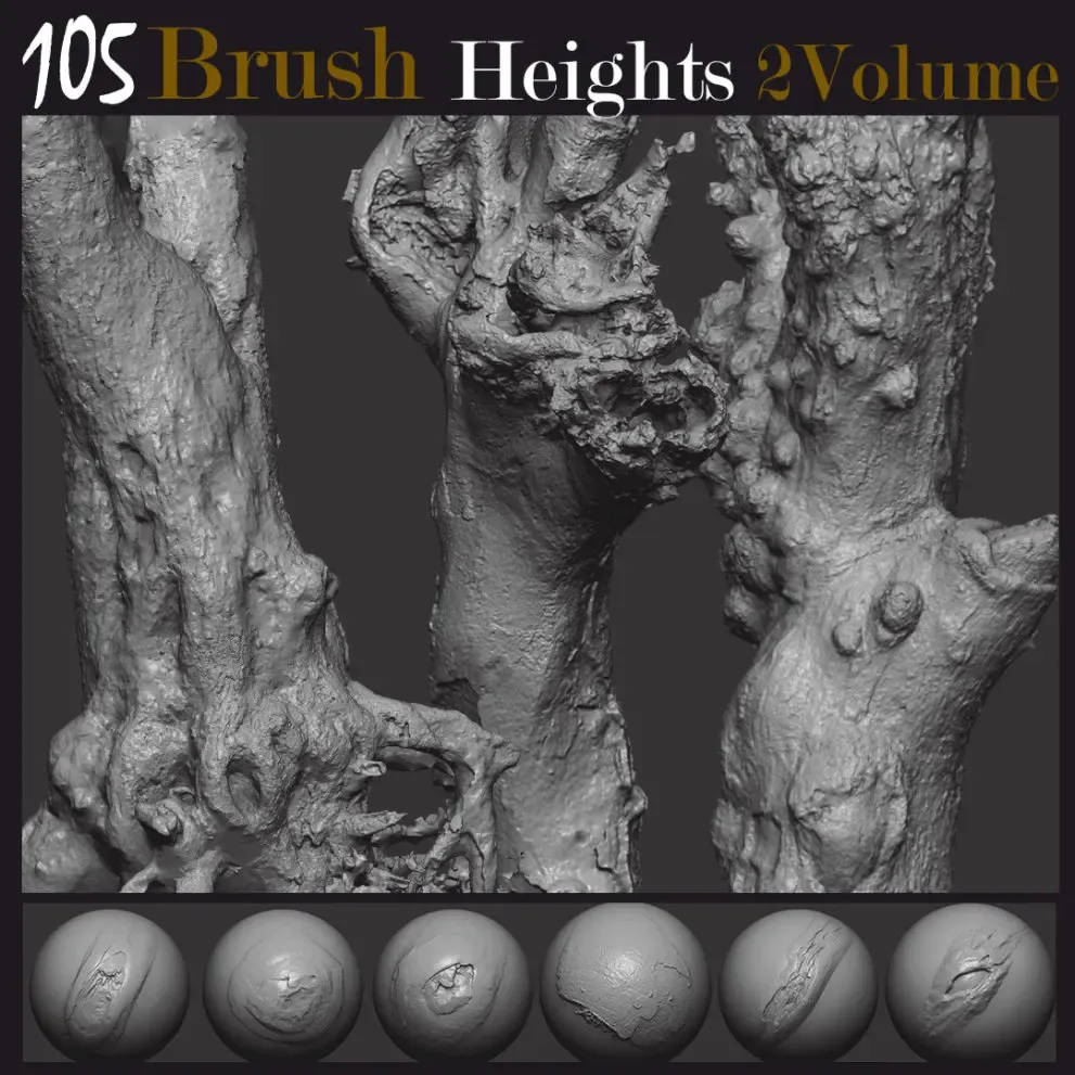 ZBrush - Trunk Detail Brushes 2 Volume