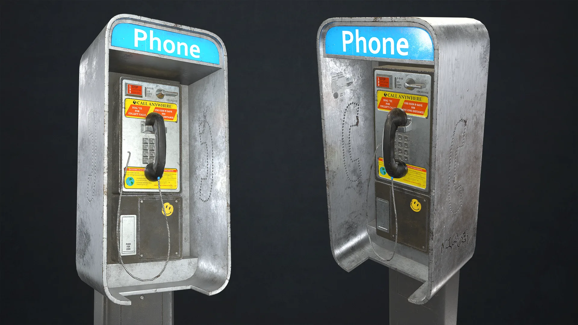 Phone Booth - Low Poly