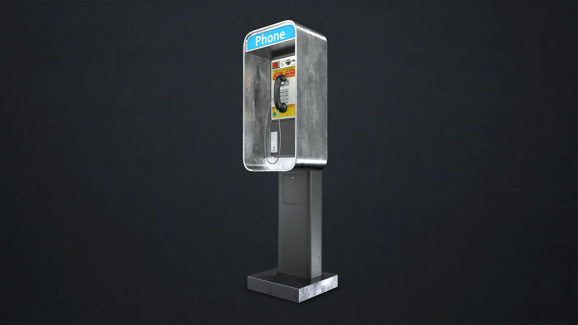 Phone Booth - Low Poly