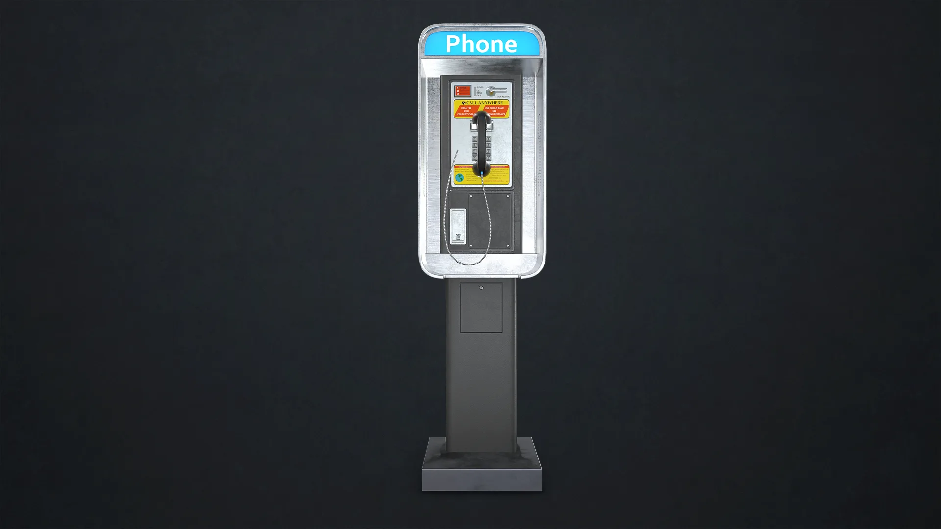 Phone Booth - Low Poly