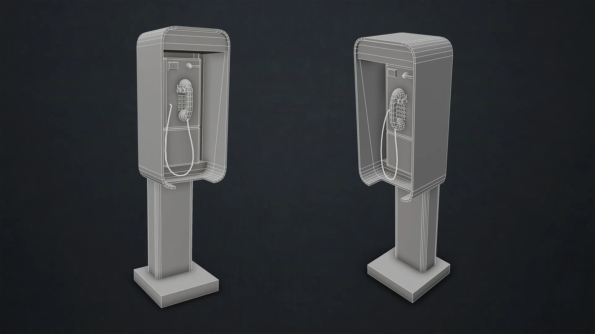 Phone Booth - Low Poly