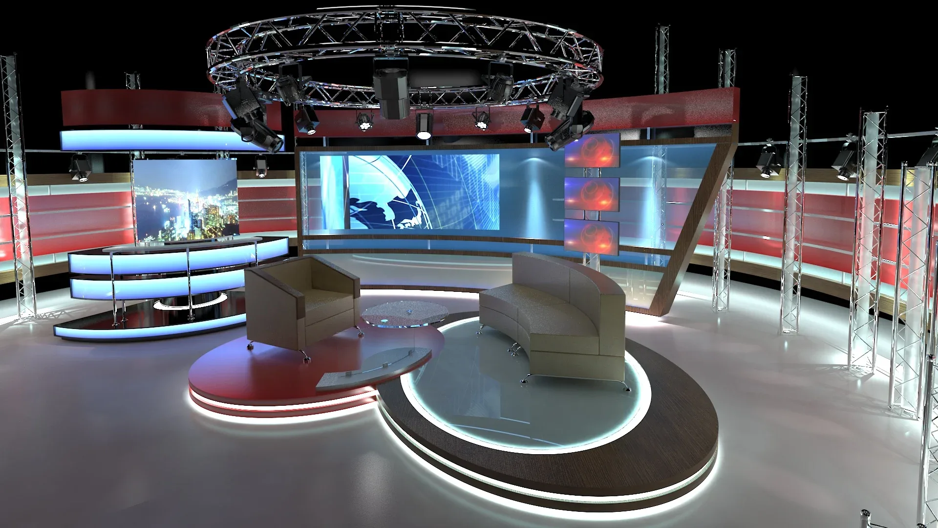 Virtual TV Studio Sets - Collection Vol 13 - 9 PCS DESIGN