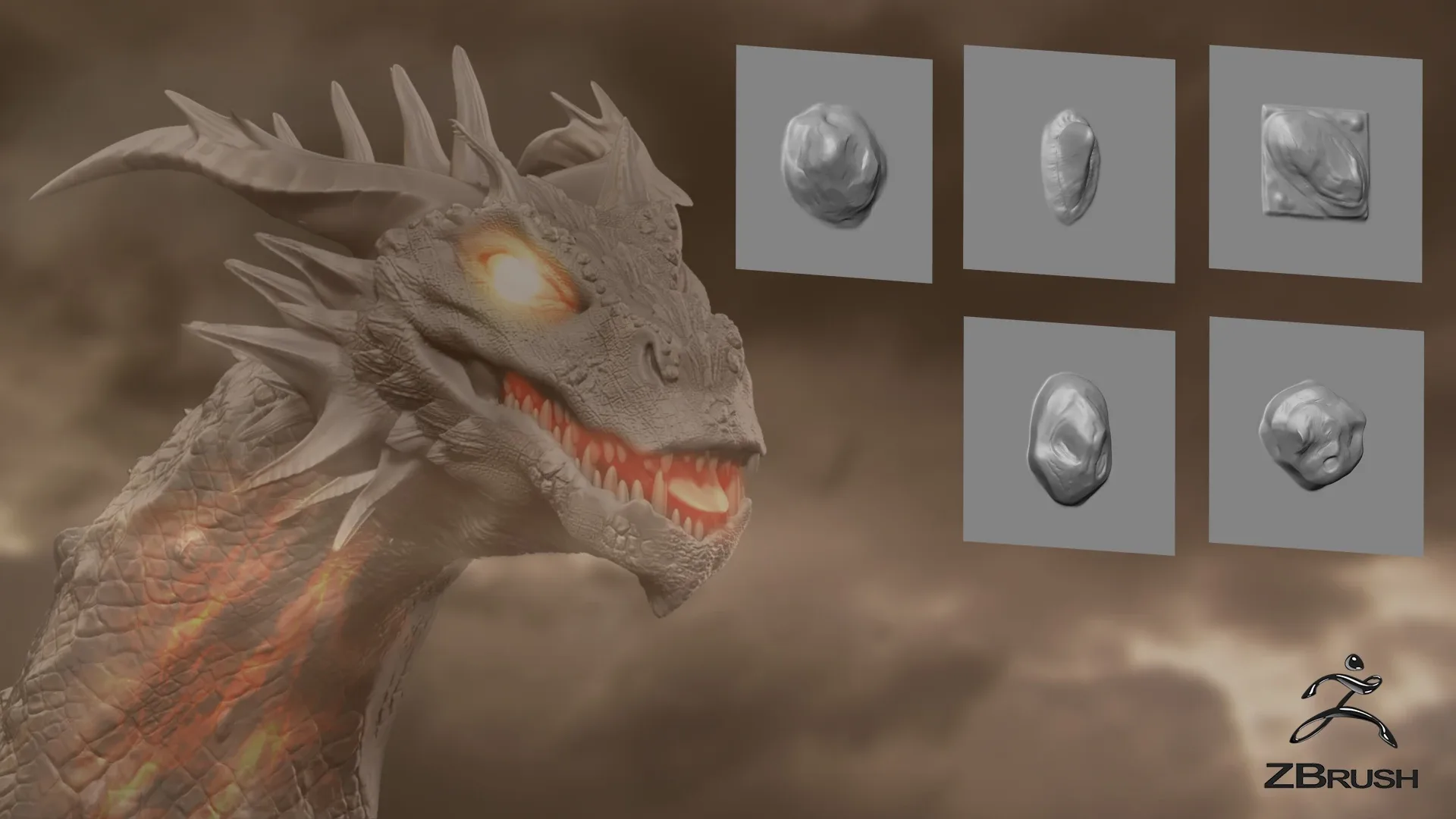 50 ZBrush - Skin and Horn VDM Brushes