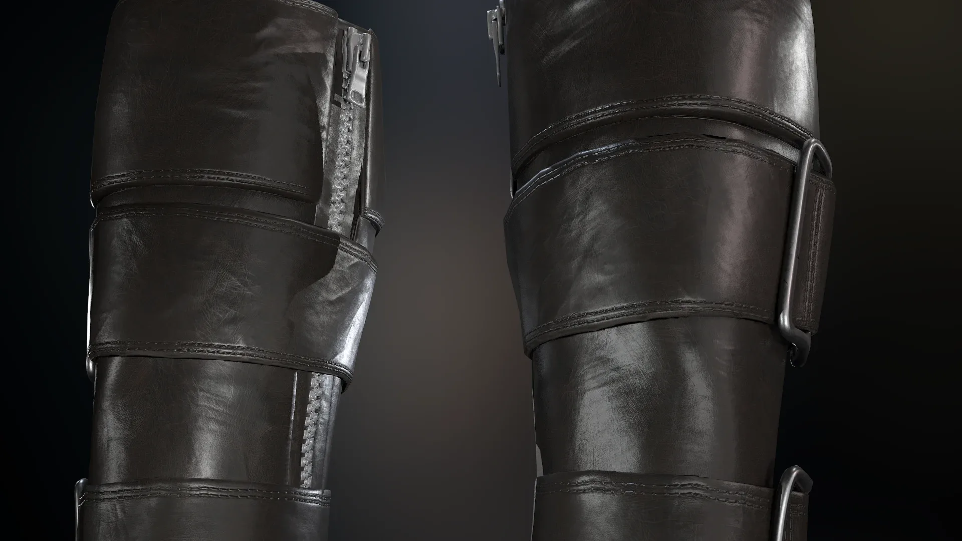 Black Leather Boots 6