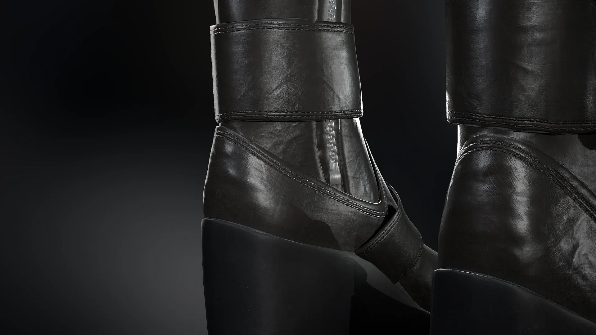 Black Leather Boots 6