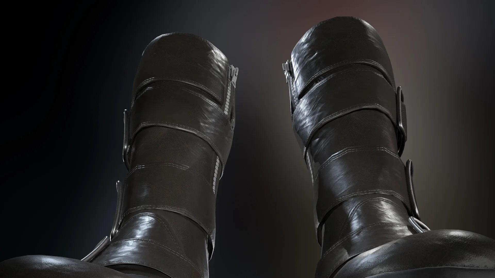 Black Leather Boots 6