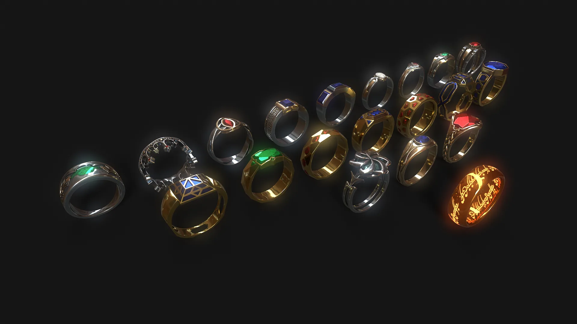 The 20 Rings Of Power LOTR