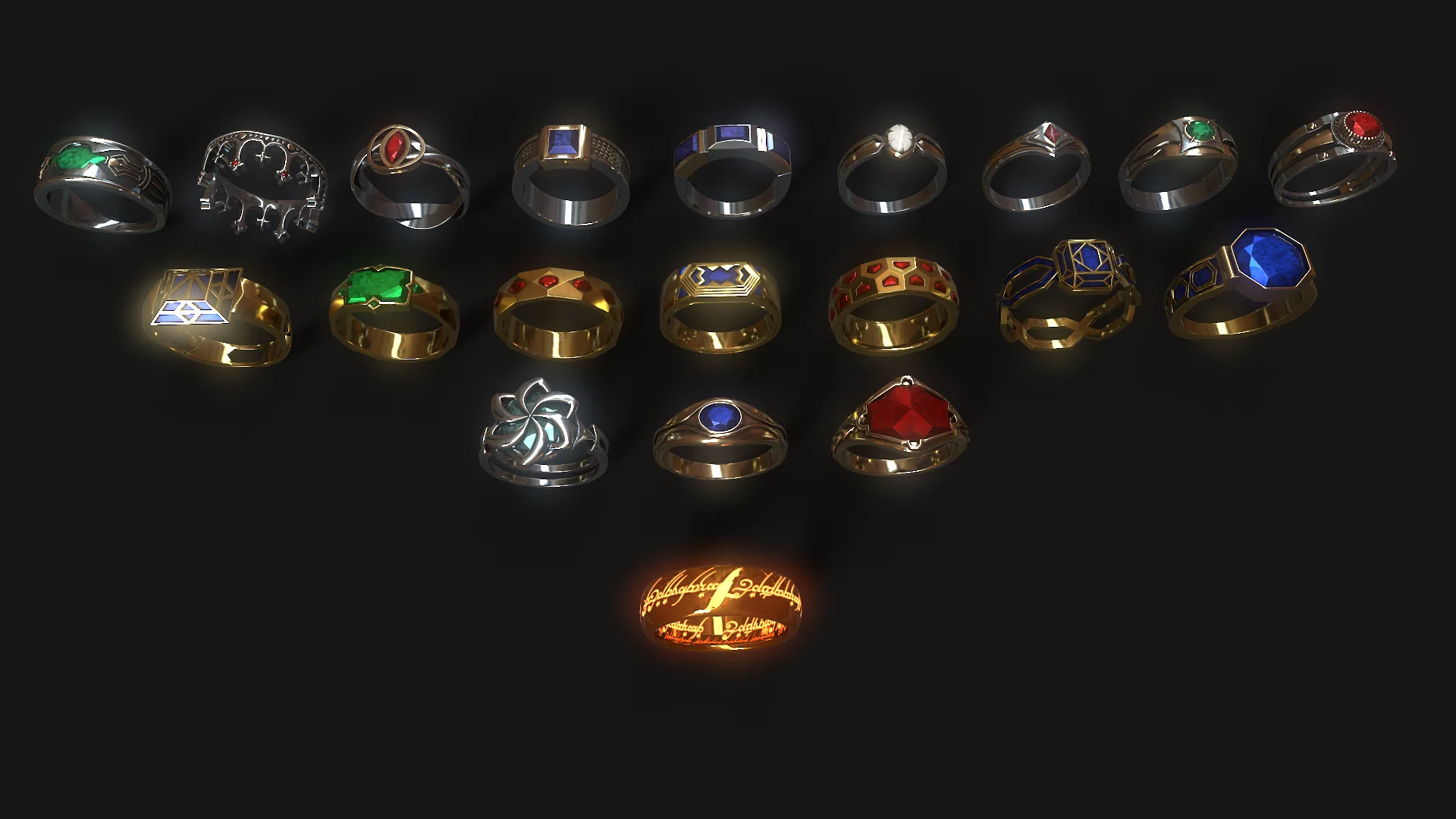 The 20 Rings Of Power LOTR