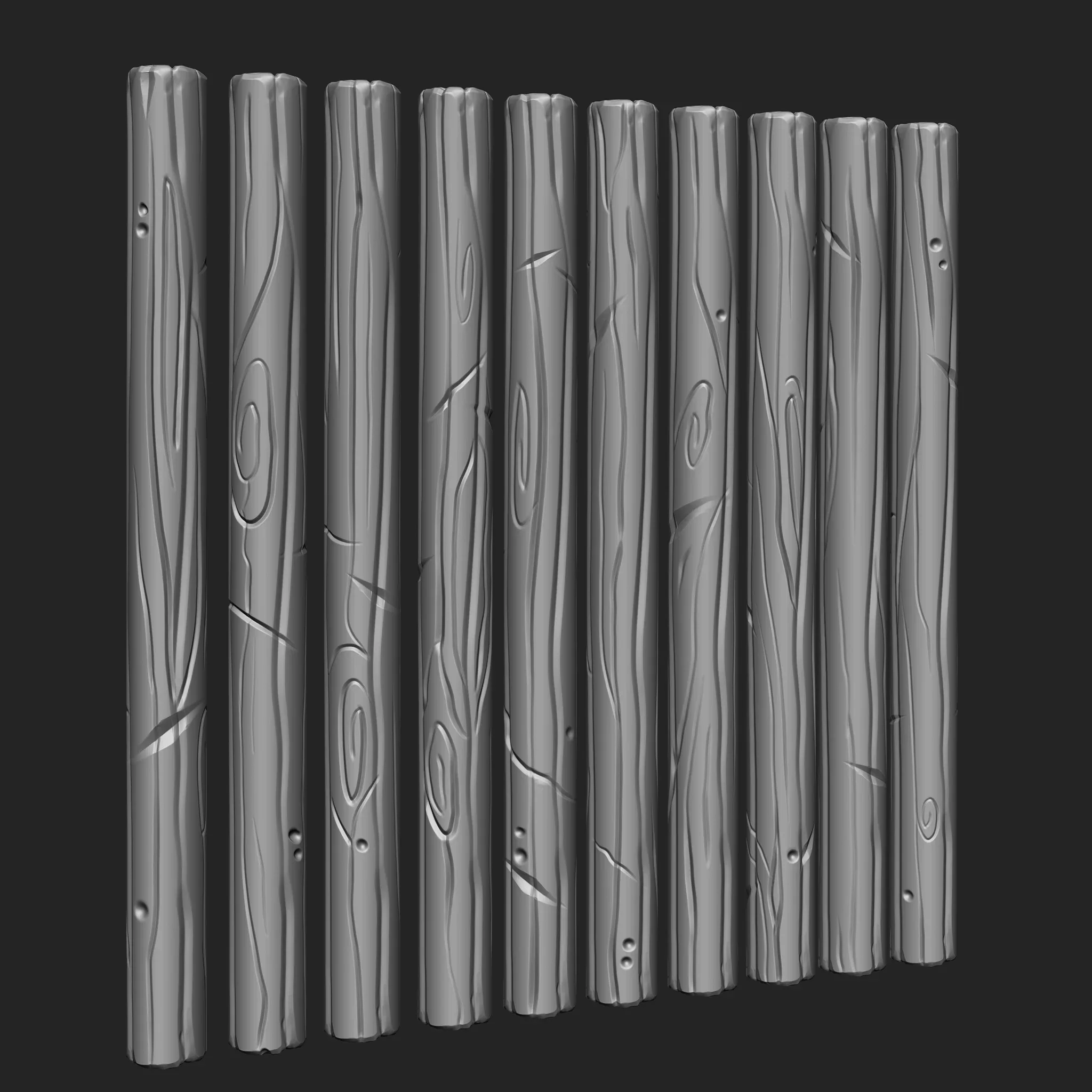 Stylized Wooden Plank IMM Brush Pack 21 in One