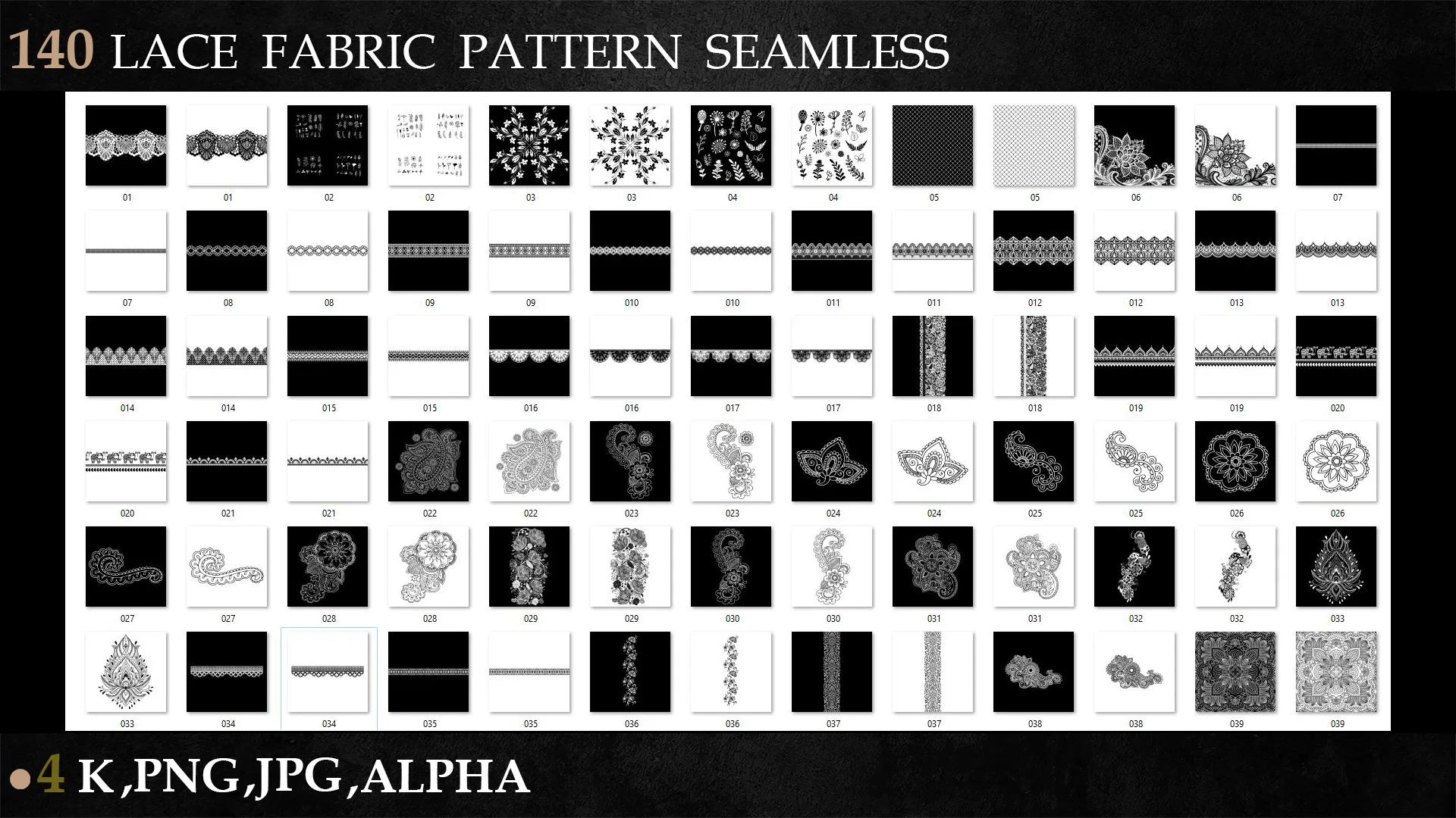 140 LACE FABRIC PATTERN SEAMLESS-vol 1