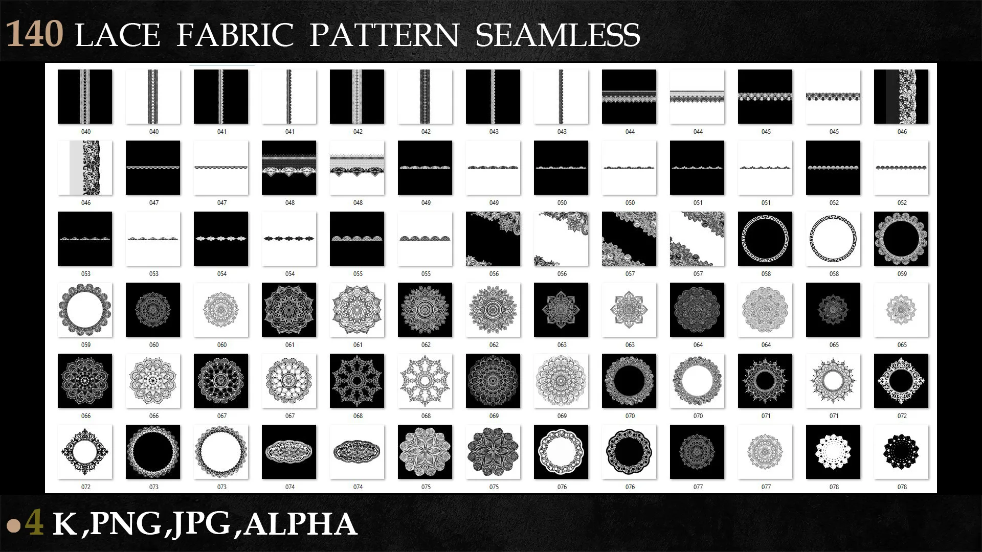 140 LACE FABRIC PATTERN SEAMLESS-vol 1