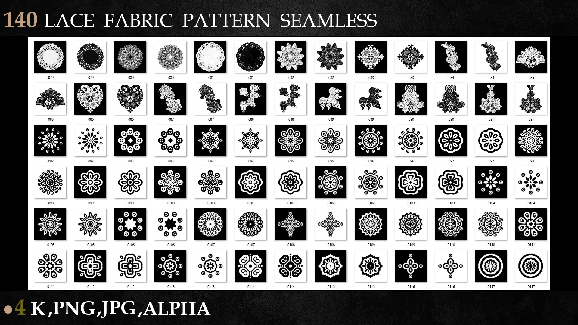 140 LACE FABRIC PATTERN SEAMLESS-vol 1