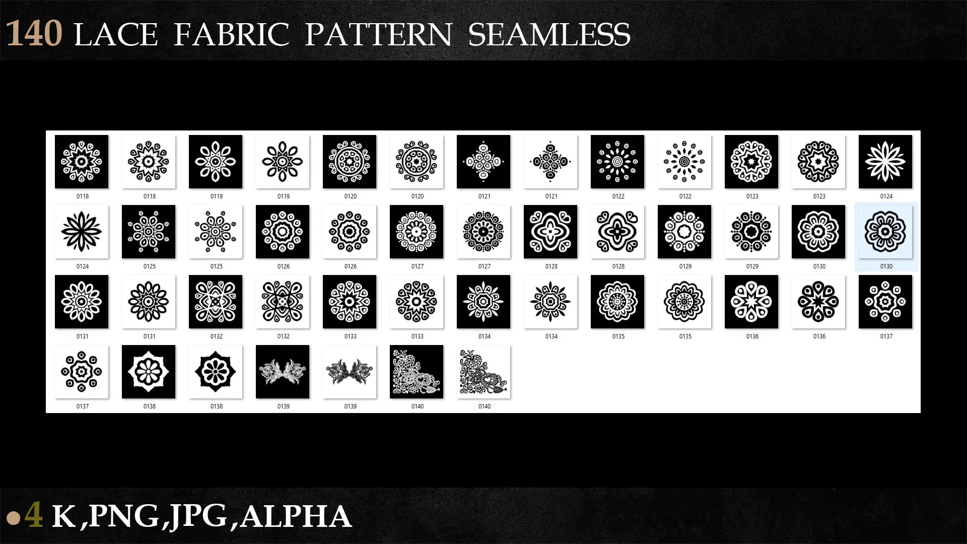 140 LACE FABRIC PATTERN SEAMLESS-vol 1