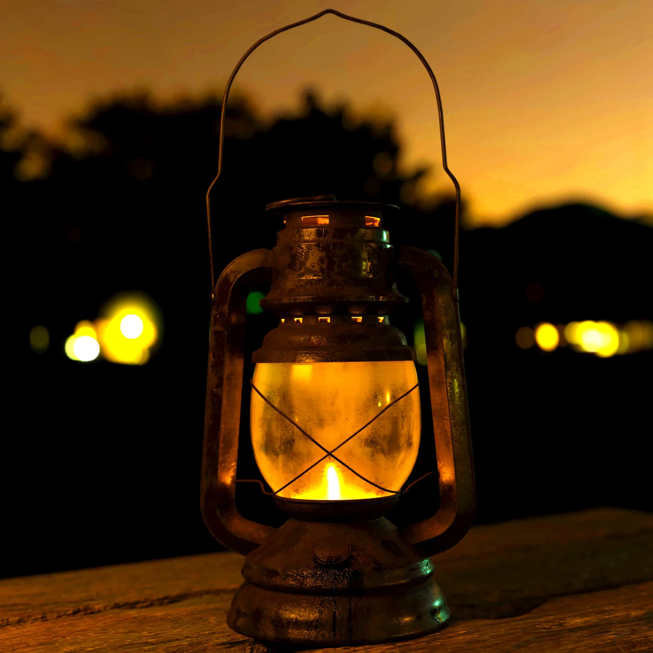 Old Oil Lantern-Lantern