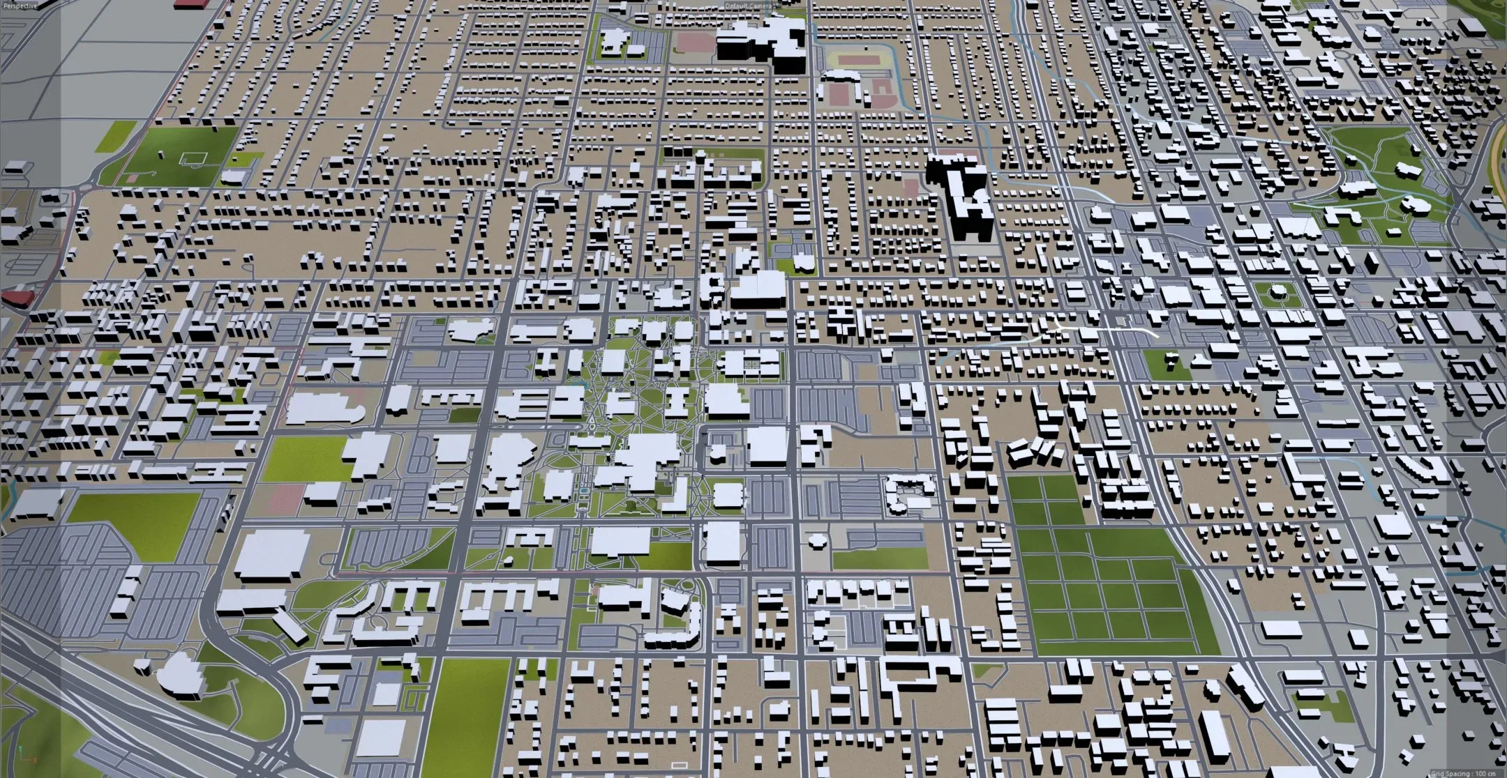 Denton city Texas USA 3d model 40km