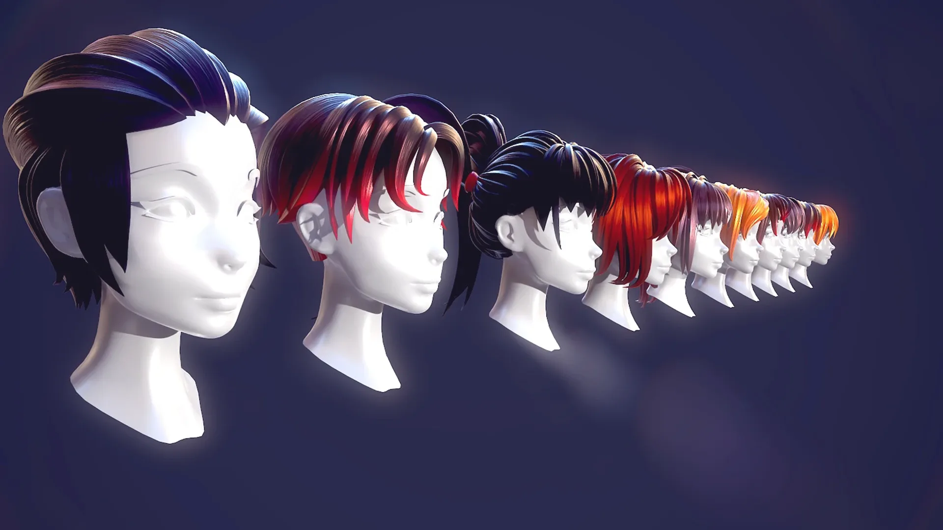 Hair Pack 10 Models